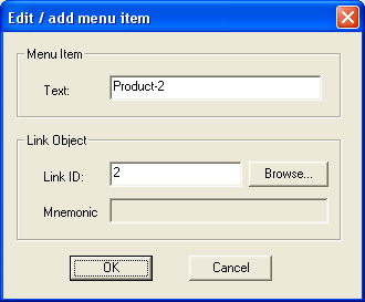 CDMenuPro Menu Item Editor