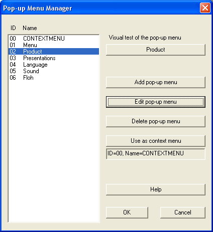 CDMenuPro Popup-Menu Manager