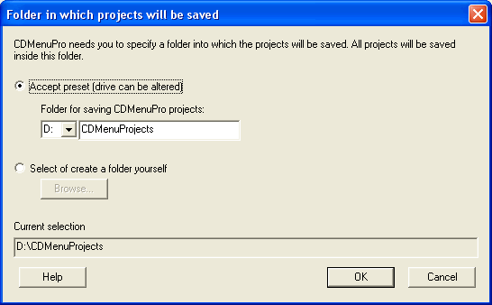 Das CDMenuPro Repository festlegen